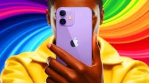Illustration of the iPhone 17 showcasing the Center Stage camera feature.