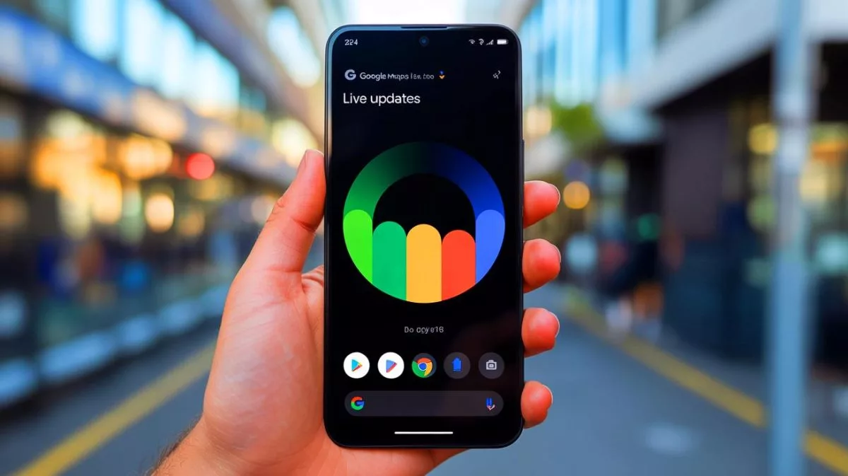 Illustration of the Android 16 Live Updates feature on a smartphone.