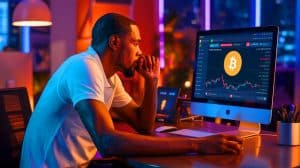 Illustration of Kevin Durant facing challenges accessing his cryptocurrency investments.