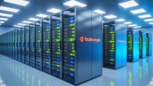 Illustration of TotalEnergies' Pangea 4 Supercomputer Highlighting Its Energy Efficiency and Computational Power.