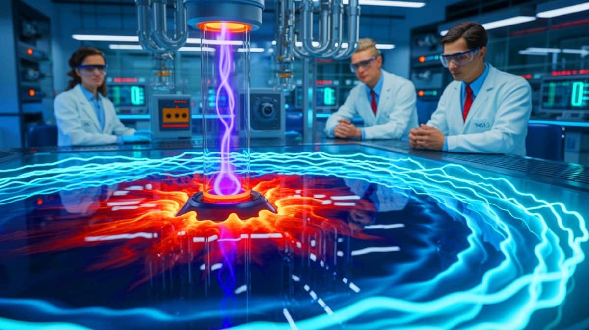 Illustration of Microscopic Magnetic Ripples Triggering Large-Scale Changes in Plasma.