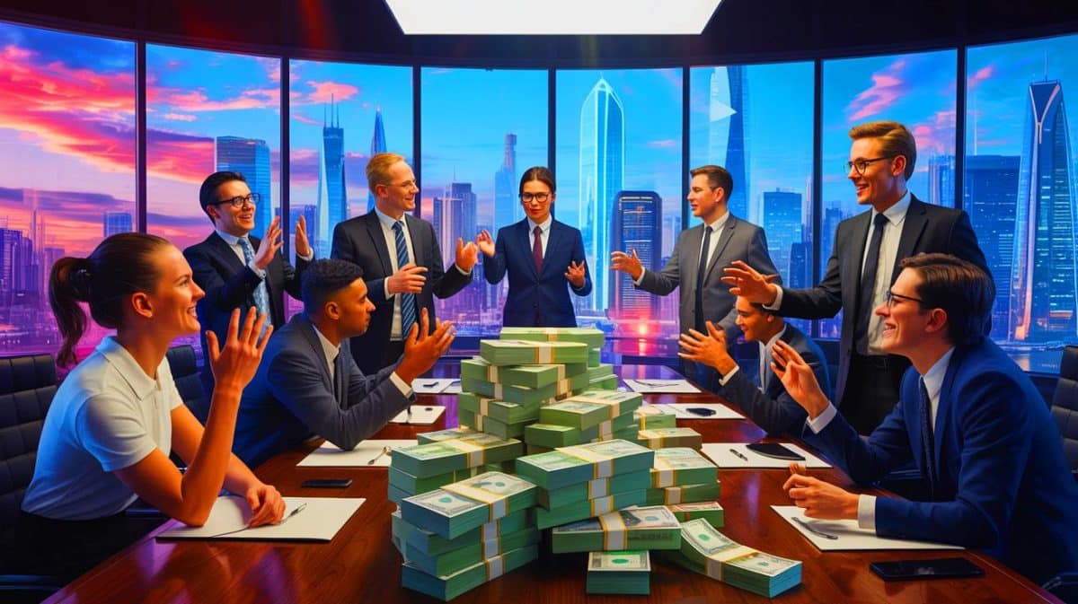 Illustration of Mark Zuckerberg's billion-dollar offer being rejected by an AI startup prioritizing autonomy.