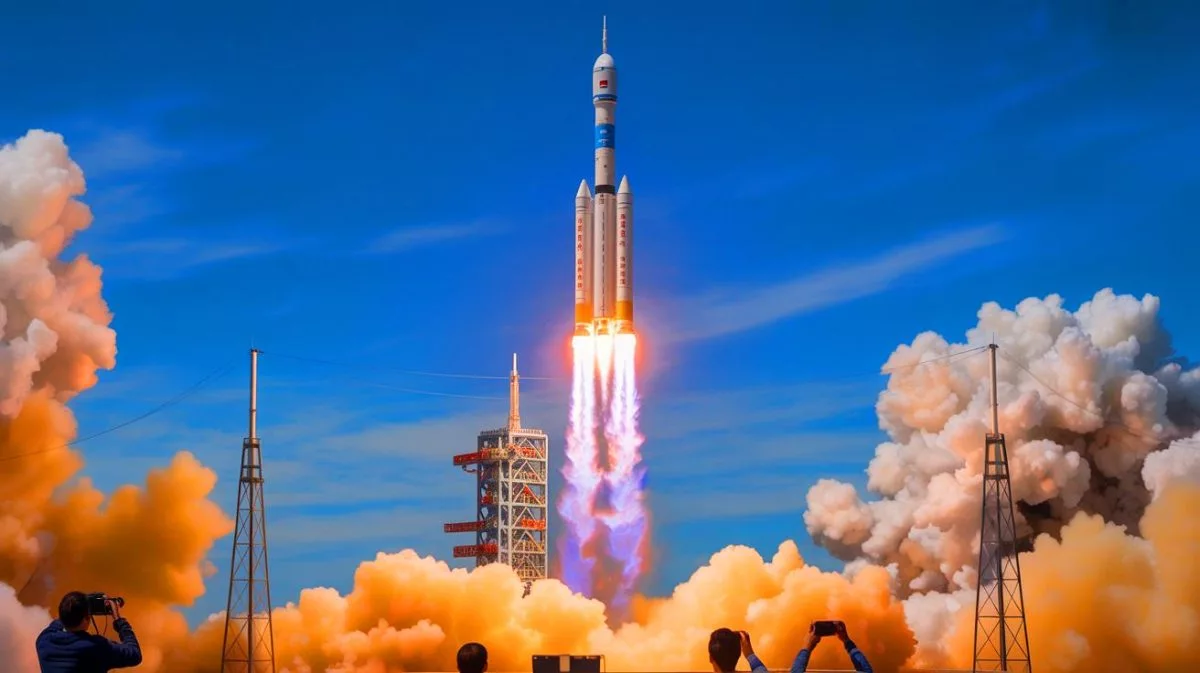 “900 Tons Of Thrust Achieved”: China’s Monster Moon Rocket Shatters Records While NASA Struggles With Heat Shield Failures That Could Kill Artemis Crews Illustration of China's Long March 10 rocket launch at the Wenchang Space Launch Site.