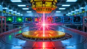 Illustration of the sPHENIX detector capturing remnants of quark-gluon plasma at Brookhaven National Laboratory.