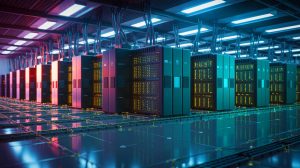 Illustration of the world's top supercomputers leading the technological race in 2025.