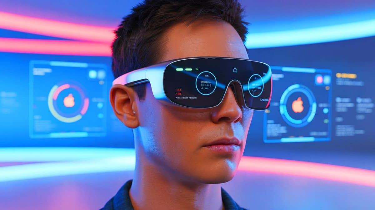 “These Glasses Aren’t an Accessory”: Apple Is Quietly Building the Device That Could Kill the Smartphone Illustration of Apple's upcoming smart glasses with AI integration and real-time display capabilities.