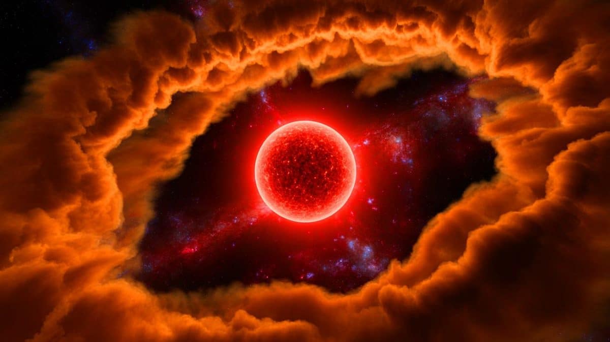 “It Was Hiding in Plain Sight”: James Webb Captures a Giant Star Moments Before It Explodes (and It Changes What We Knew About Death) Illustration of a Red Supergiant Star Moments Before Its Explosive Demise.