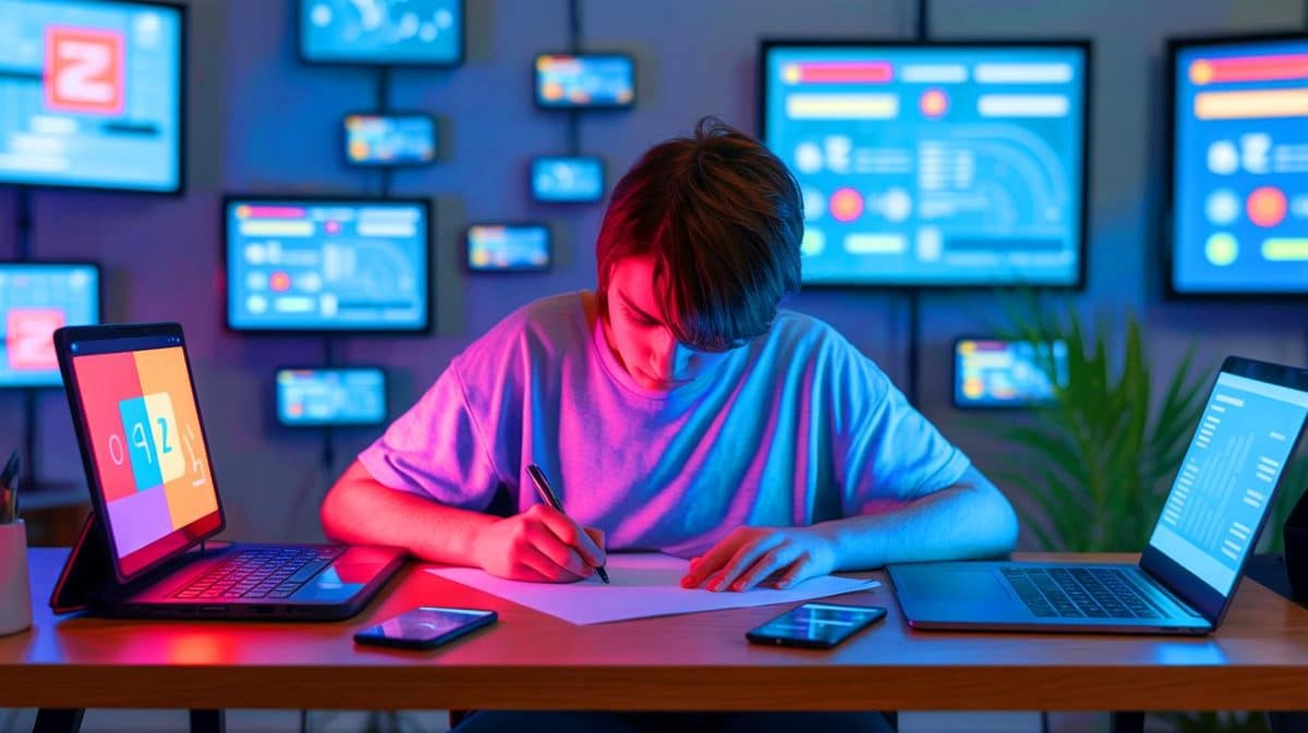 “They Can’t Even Write Their Names”: 40% of Gen Z Is Losing the Ancient Skill of Handwriting (and Experts Say It’s Rewiring Their Brains) Illustration of Generation Z's Decline in Handwriting Skills Amid Digital Communication Rise.
