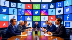 Illustration of Government Influence on Social Media Platforms.
