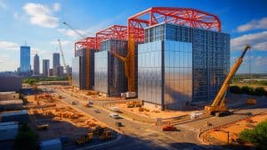Illustration of Elon Musk's Colossus 2 AI complex in Memphis, Tennessee.