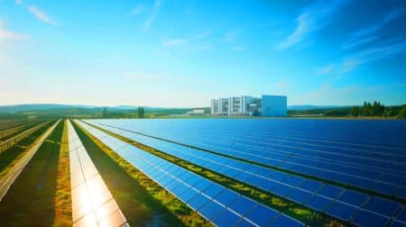 Illustration of Meta's commitment to renewable energy through its recent solar power agreements.