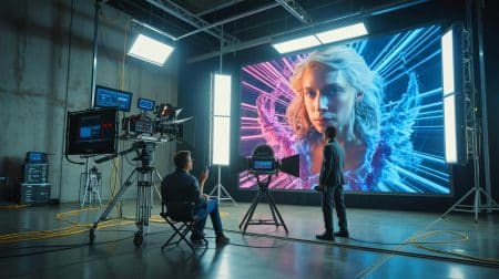 Netflix Embraces Generative AI, Sparking Debate and Transformation in Divided Entertainment Industry Illustration of Netflix's strategic use of generative AI to enhance creativity in filmmaking.