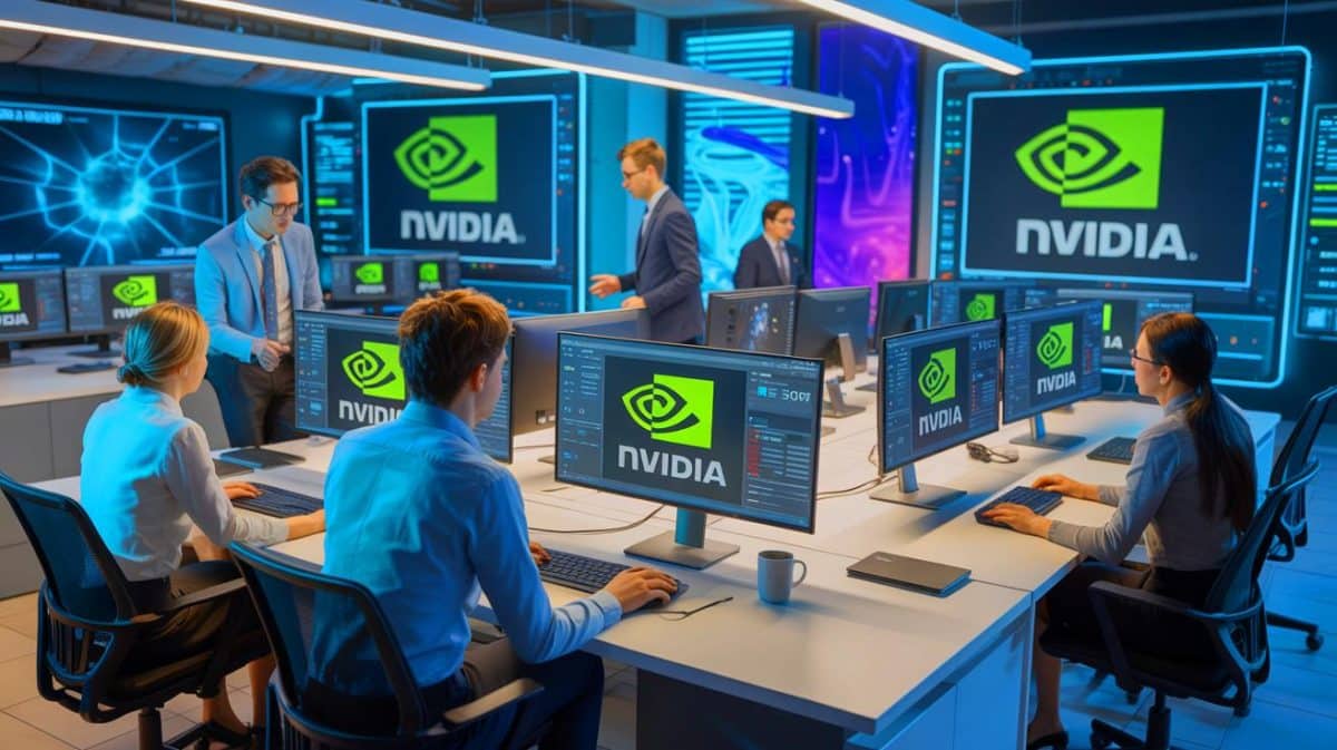 Nvidia Invests Up to $1 Billion in Poolside, Sparking Transformative Changes in Tech Innovation and Industry Dynamics Illustration of Nvidia's investment in AI model developer Poolside.