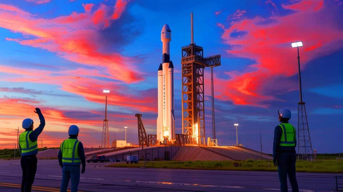 SpaceX Faces Hurdle: Starship’s Next-Gen Rocket May Not Launch by 2025, Affecting Space Exploration Plans Illustration of SpaceX's Starship rocket facing delays in its launch schedule.
