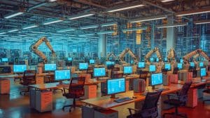 Illustration of the impact of tech industry layoffs on the workforce in 2025.