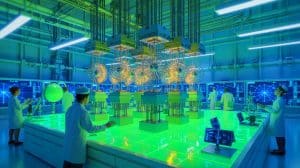 Illustration of MIT Physicists Advancing Atomic Clock Precision Through Global Phase Spectroscopy.