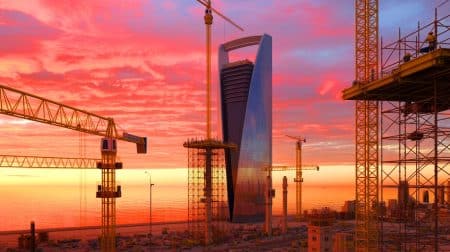 “We’re Back Building Higher”: Saudi Prince Declares Dramatic Push As 3,300-Foot JEC Tower Races Past Global Architectural Records Illustration of the Jeddah Tower construction site resuming to become the tallest building in the world.