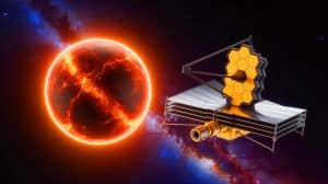 Illustration of astronomers discovering phosphine in the atmosphere of a brown dwarf.