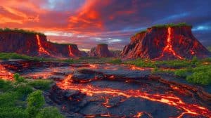 Illustration of the Early Chaotic Earth.