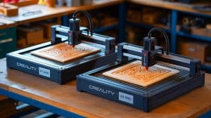Creality Falcon A1 vs. A1 Pro: Discover How Key Differences Reveal the Future of Laser Engraving Technology Illustration of the Creality Falcon A1 and A1 Pro laser engraving machines.