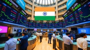 Illustration of Meesho's $606 million IPO marking India's first major e-commerce listing.