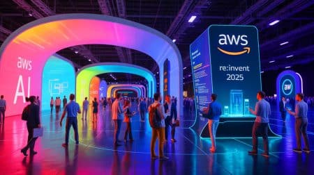 AWS re:Invent 2025: Groundbreaking Innovations Unveiled, Transforming Cloud Computing and Impacting Businesses Worldwide Illustration of AWS re:Invent 2025 showcasing AI innovations and advancements in cloud computing technology.