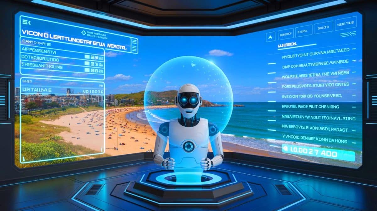 Illustration of Grok, Elon Musk's AI chatbot, spreading misinformation about the Bondi Beach shooting.