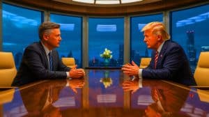 Netflix Co-CEO Discusses Warner Bros. Deal with Trump, Sparking Curiosity About Future Entertainment Industry Alliances Illustration of Netflix co-CEO Ted Sarandos meeting with former President Donald Trump to discuss the Warner Bros. acquisition.