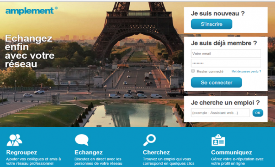 Looking to rival Viadeo and LinkedIn, Amplement raises €1 million