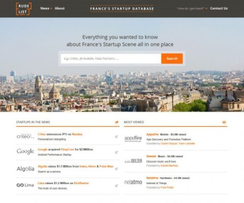 Announcing Rude List – France’s Startup Database – a database of startups, founders & funders in France.